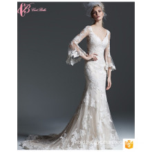 Sexy V Neck Wedding Dresses China Long Sleeve Long Dresses For Wedding Party